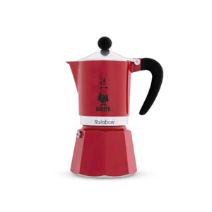 Bialetti Rainbow Moka Express 3 Cup Red