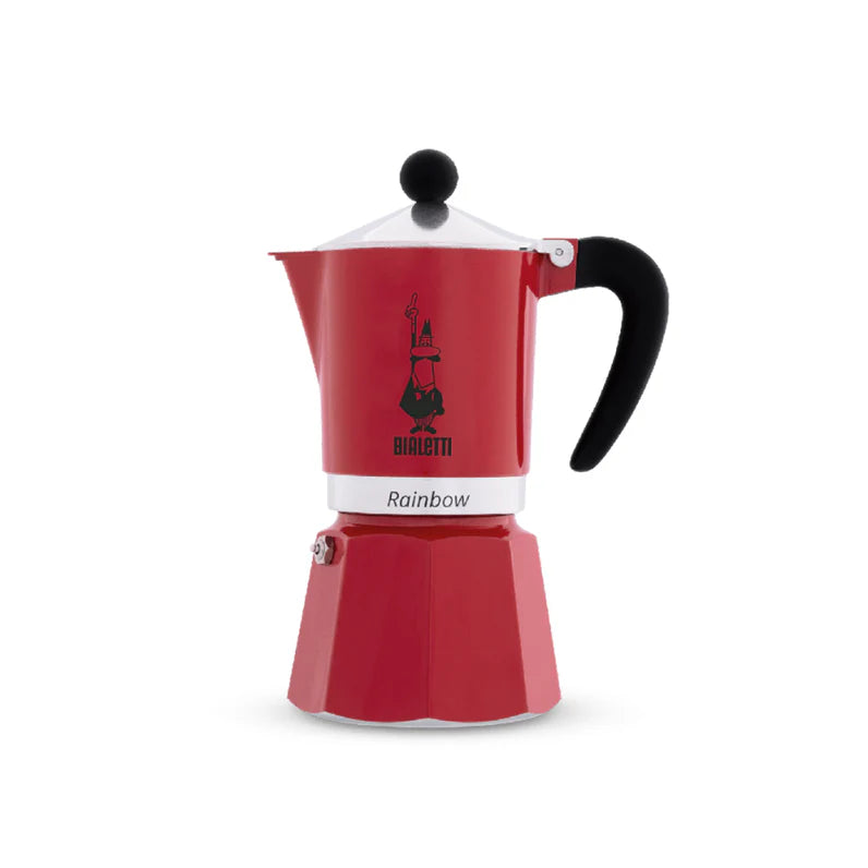 Bialetti Rainbow Moka Express 3 Cup Red